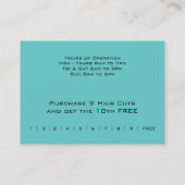 Affaires turquoises de salon - cartes perforées (Dos)