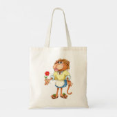 Äffchen mit Blumen Tote Bag (Achterkant)