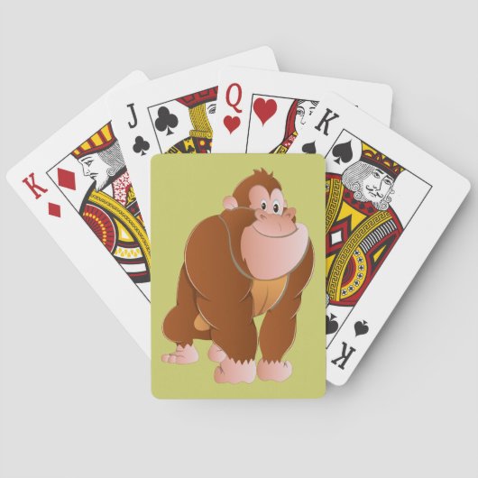 Affe Gorilla ape Speelkaarten (Achterkant)