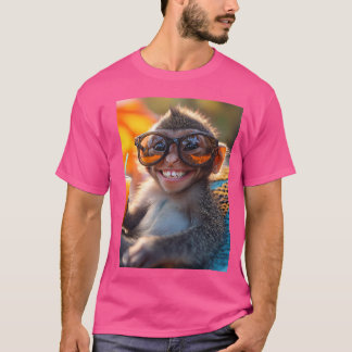 Affe mit Sonnenbrille – Sommer-Vibes Design T-shirt