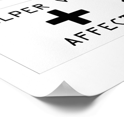 Affect. Effet Grammaire Poster (Coin)