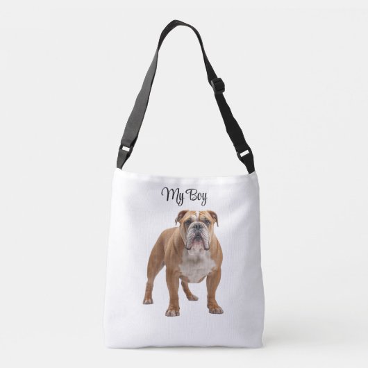 Affectionate Bulldog Personalized Tote Bag (Achterkant)