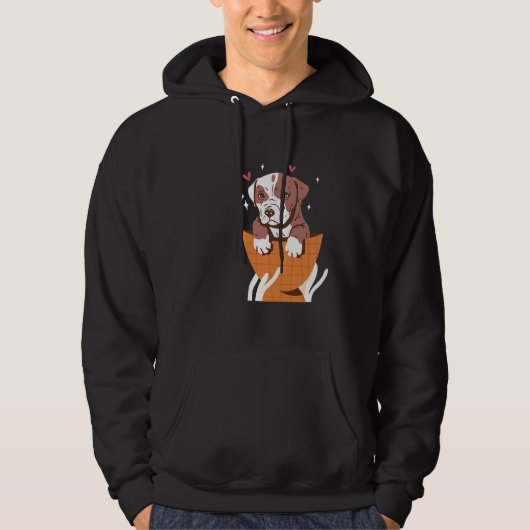 Affectionate Pit Bull Puppy Hoodie (Voorkant)