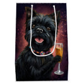 Affenpincher Nieuwjaar Medium Cadeauzakje (Achterkant)