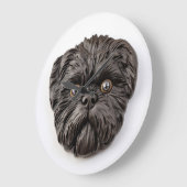 Affenpinscher 3D geïnspireerd Grote Klok (Hoek)