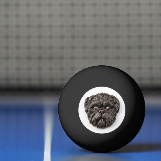 Affenpinscher 3D geïnspireerd Pingpongballen (Net)