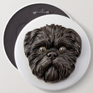 Affenpinscher 3D geïnspireerd Ronde Button 6,0 Cm