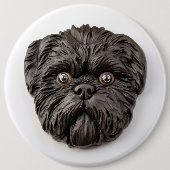 Affenpinscher 3D geïnspireerd Ronde Button 6,0 Cm (Voorkant)