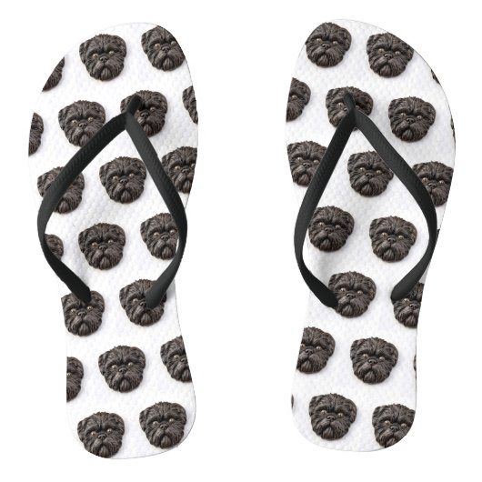 Affenpinscher 3D geïnspireerd Teenslippers (Voetbed)