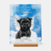 Affenpinscher Angel Chien avec nom Pet Memorial (Recto)