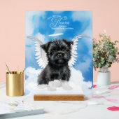 Affenpinscher Angel Chien avec nom Pet Memorial (Mariage)