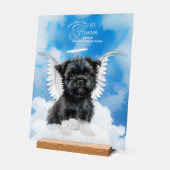 Affenpinscher Angel Chien avec nom Pet Memorial (Angle)