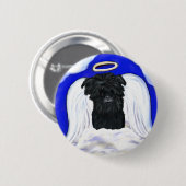 Affenpinscher Angel Ronde Button 5,7 Cm (Voorkant /achterkant)