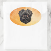 Affenpinscher Apenhond Affens Terrier Ovale Sticker (Tas)