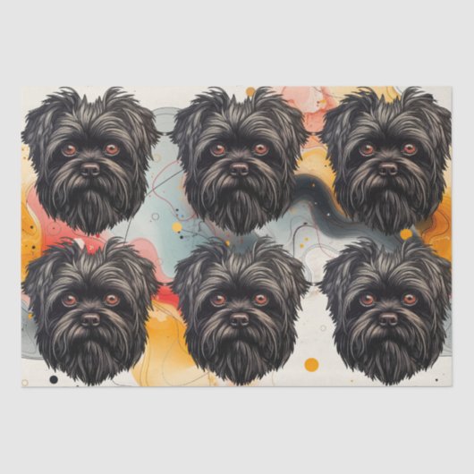 Affenpinscher Apenhond Affens Terrier Tissuepapier (Voorkant)