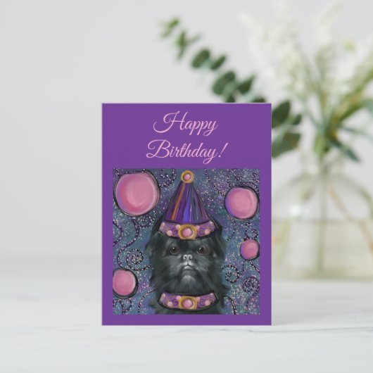 Affenpinscher Briefkaart (Staand voorkant)