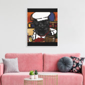 Affenpinscher Chef Canvas Afdruk (Insitu (Woonkamer))