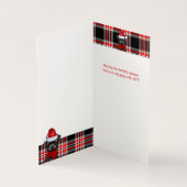 Affenpinscher Christmas Dog avec Holiday Plaid (Inside)