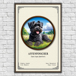 Affenpinscher Dierkunde Serie Poster
