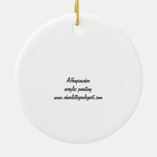 Affenpinscher Dog Art Ornement (Dos)