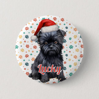 Affenpinscher Dog Christmas Ronde Button 5,7 Cm