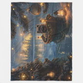 Affenpinscher Feestelijke Kerstreis Fleece Deken (Voorkant)