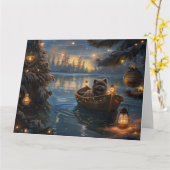 Affenpinscher Feestelijke Kerstreis Kaart (Gele Bloem)