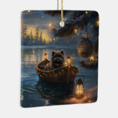 Affenpinscher Feestelijke Kerstreis Keramisch Ornament (Rechts)
