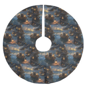 Affenpinscher Feestelijke Kerstreis Kerstboom Rok