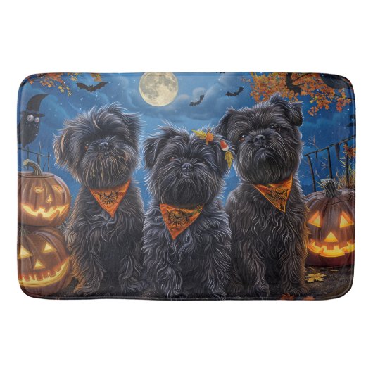Affenpinscher Halloween Spooky Badmat (Voorkant)