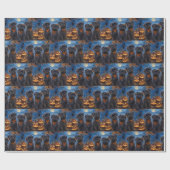 Affenpinscher Halloween Spooky Cadeaupapier (Vlak)