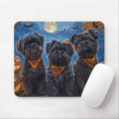 Affenpinscher Halloween Spooky Muismat (Met muis)