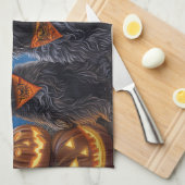 Affenpinscher Halloween Spooky Theedoek (Quarter Fold)