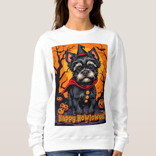 Affenpinscher Happy Howloween Trui (Voorkant)