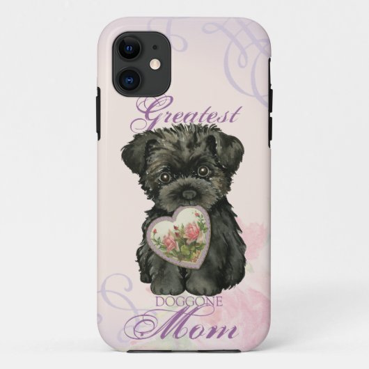 Affenpinscher Hart Moeder Hoesje-Mate iPhone Case (Achterkant)