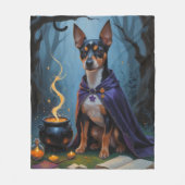 Affenpinscher hond grillige Halloween schilderij Fleece Deken (Voorkant)