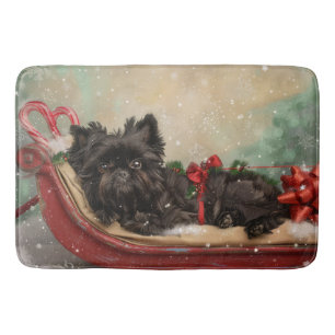 Affenpinscher Hond Kerstfeest Badmat