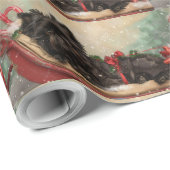 Affenpinscher Hond Kerstfeest Cadeaupapier (Rol Hoek)