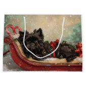 Affenpinscher Hond Kerstfeest Groot Cadeauzakje (Voorkant)