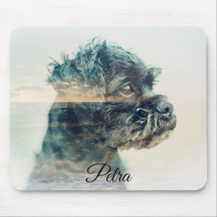 Affenpinscher Hond MOM Zomer Strand Foto Effect Muismat