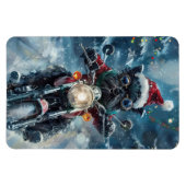 Affenpinscher Hond Rijden Motorfiets Kerstmis Magneet (Horizontaal)