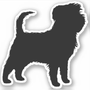 Affenpinscher Hond Silhouet Affen Affie Vinyl Sticker