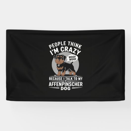 Affenpinscher hond spandoek (Horizontaal)