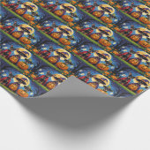 Affenpinscher Honden Pompoen Halloween Grappig Cadeaupapier (Hoek)