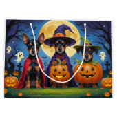 Affenpinscher Honden Pompoen Halloween Grappig Groot Cadeauzakje (Achterkant)