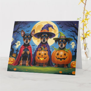 Affenpinscher Honden Pompoen Halloween Grappig Kaart