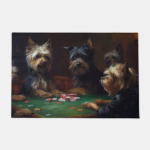 Affenpinscher Honden Spelen Poker Art
