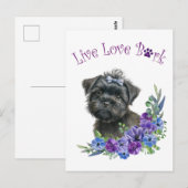 Affenpinscher Hondenmoeder Bloemen Briefkaart (Voorkant / Achterkant)