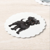 Affenpinscher Kartonnen Onderzetters (Gekanteld)