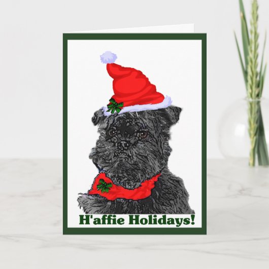 Affenpinscher Kerst Kaarten Gepersonaliseerd (Voorkant)